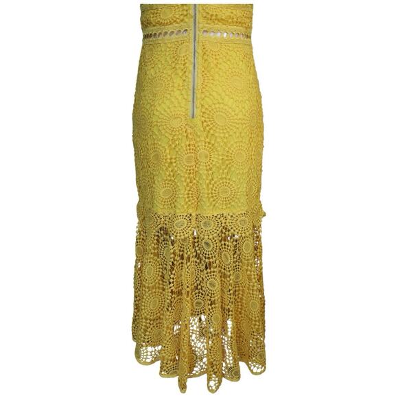 Saylor Leilani Lace Midi In Yellow Women’s Size XS - Picture 13 of 14